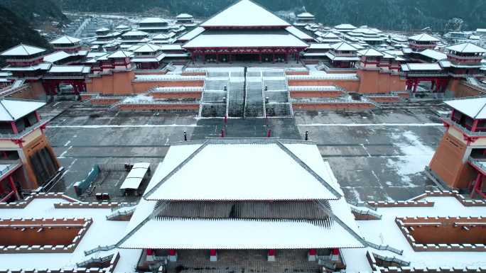 秦汉影视城雪景