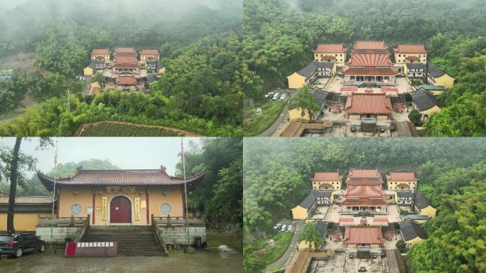 4k大岩山寺庙航拍