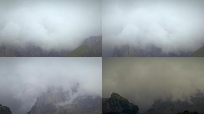 云雾飘渺的山峰