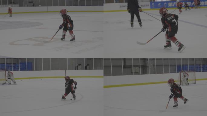 孩子 冰球 训练  男孩 冰上项目