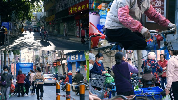 广州城中村市井人文人们的生活4k视频素材