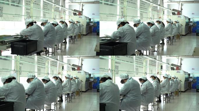 电子厂生产加工工人设备制造富士康芯片