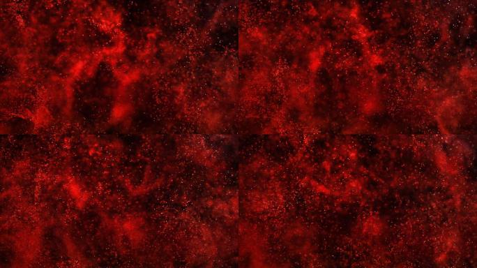 3D渲染抽象红色发光粒子大数据信息流动画