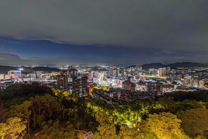 广州 东莞 凤岗镇 城市 夜景