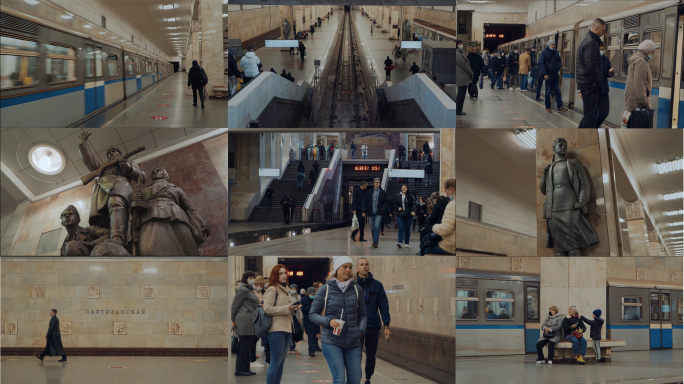 4K俄罗斯莫斯科地铁实拍
