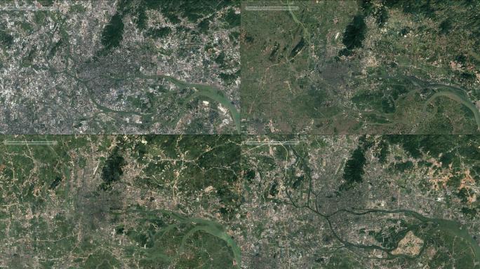 广州市卫星地图变化1984-2020