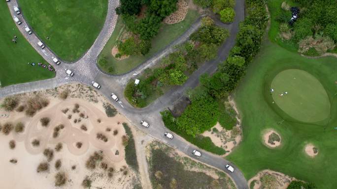 海南万宁中海神州高尔夫球场4K航拍视频