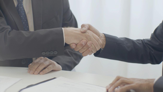 商务合作、合同签约、谈判握手、项目签字