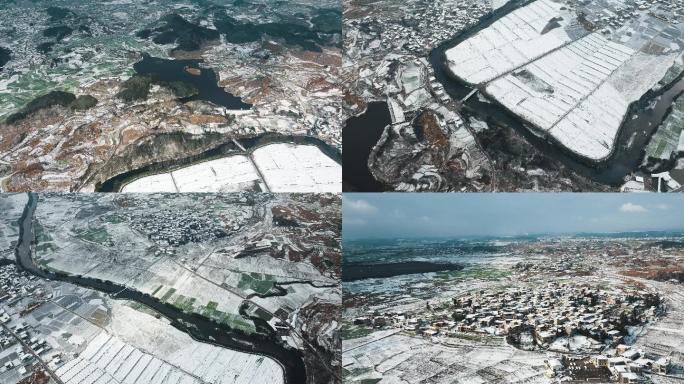 农村雪景