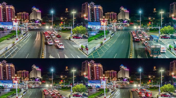 广州 东莞 凤岗镇 道路 夜景 延时