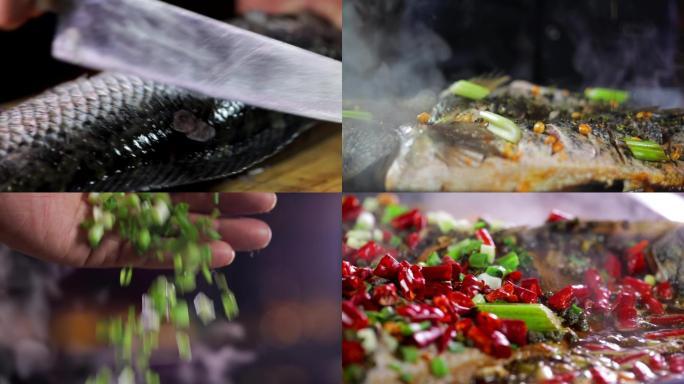 烤鱼制作过程 美食 川菜 鲜美烤鱼