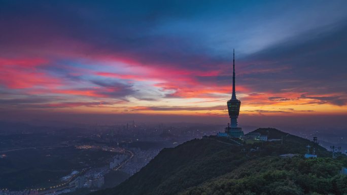 深圳晚霞火烧云