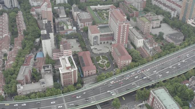 4K-log-航拍上海交通大学医学院