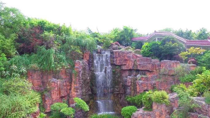 重庆园博园半壁山泉瀑布景观
