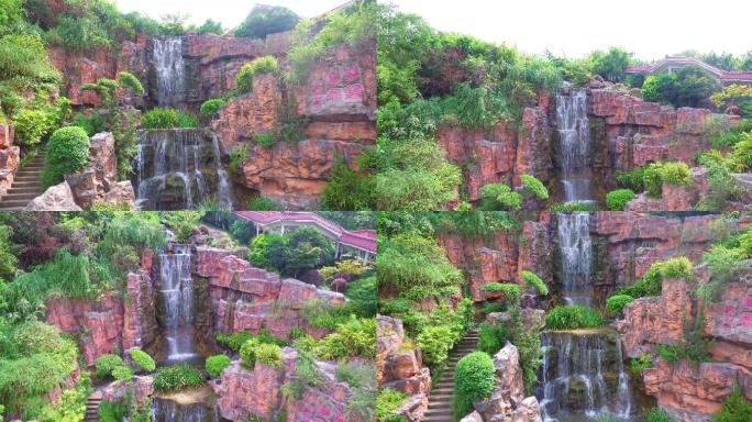 重庆园博园半壁山泉瀑布景观