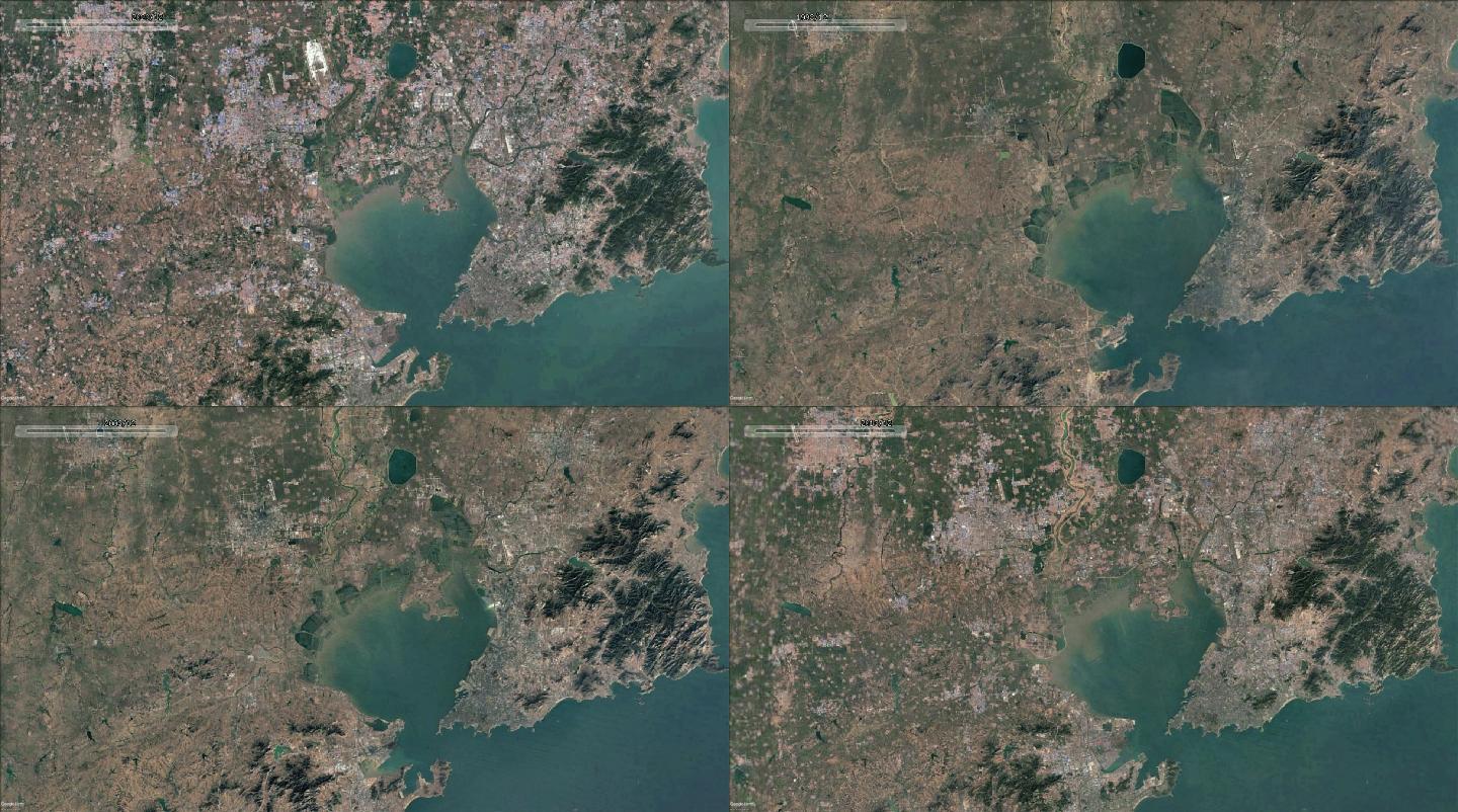 青岛城市卫星变化1984-2020