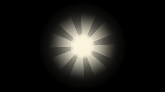 4K大太阳光芒无限循环MG动画素材