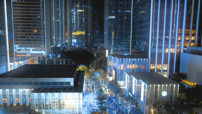 4K 商场 城市 夜景 科技 商圈 灯光