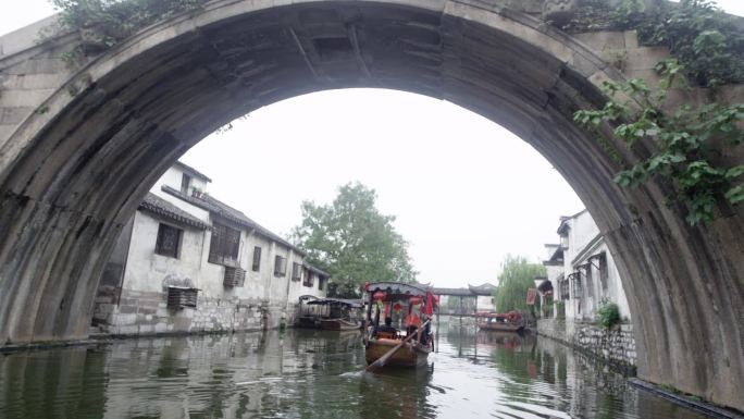 江南水乡 摇橹船 南浔 水乡 古镇