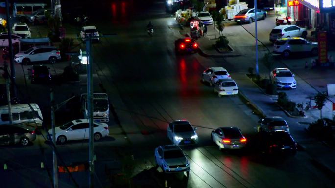 夜晚公路车流