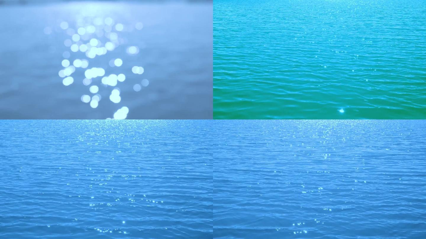 绿色、浅蓝、蓝的水面素材
