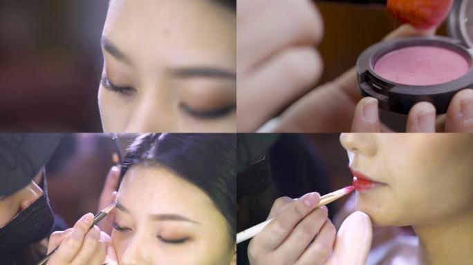 化妆师化妆过程