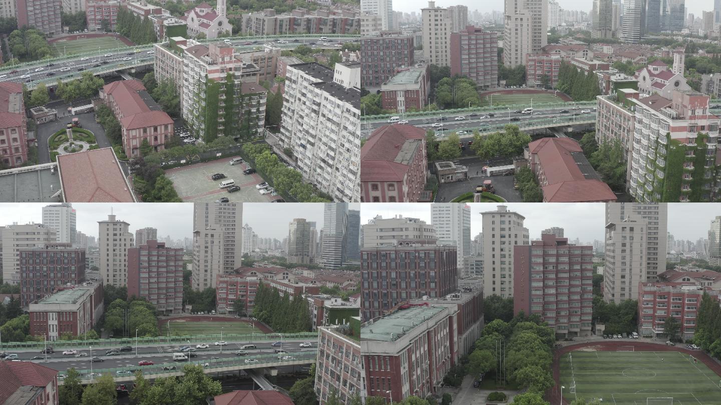 4K-log-航拍上海交通大学医学院