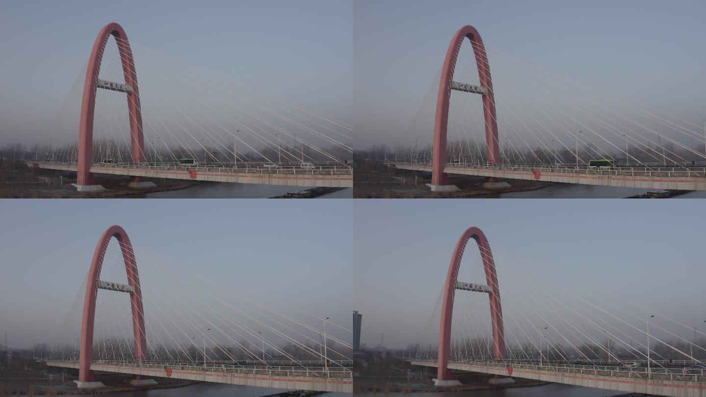 4K泗阳景点地标泗阳大桥航拍