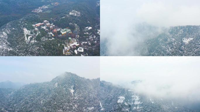 杭州法喜寺雪航拍