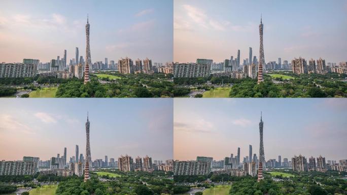 广州_广州塔_赤岗塔_黄昏延时
