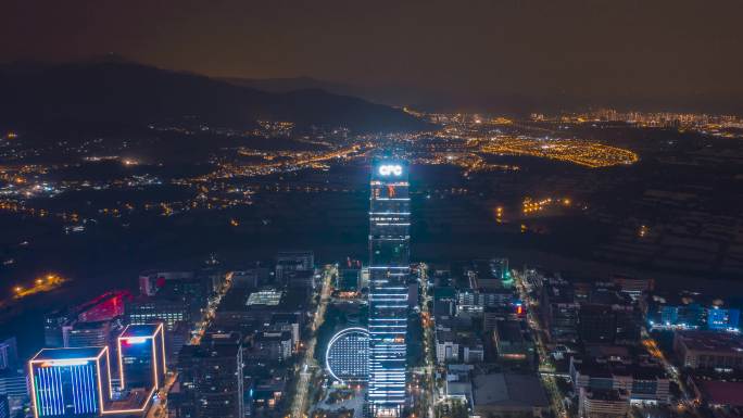 深圳_CFC夜景全景航拍延时