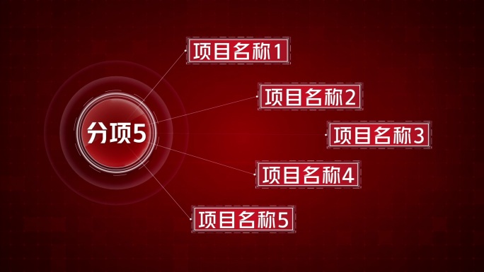 红色总分类型项目概念解释直线链接集合