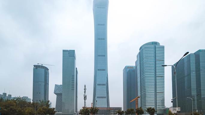 北京_北京CBD_商业区建筑群_中国尊