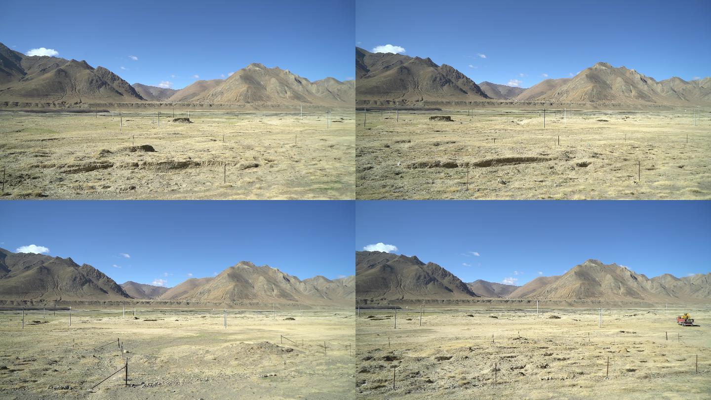 西藏草原山脉