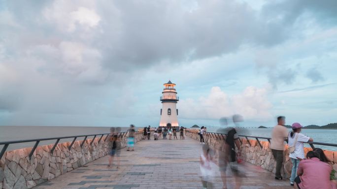 珠海_灯塔_日转夜延时