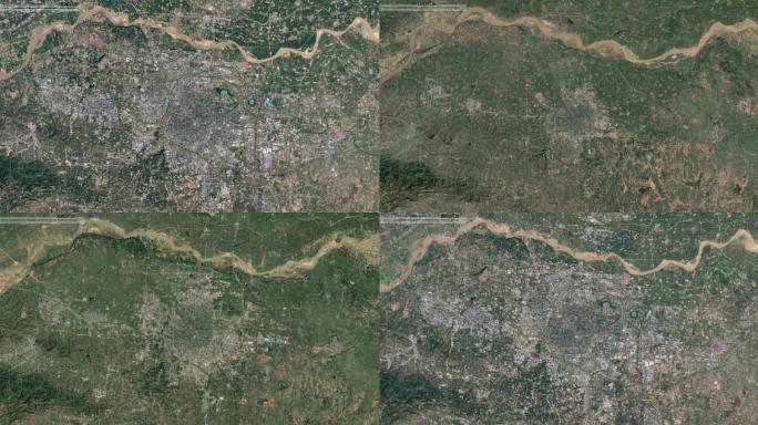 郑州市卫星地图变化1990-2020