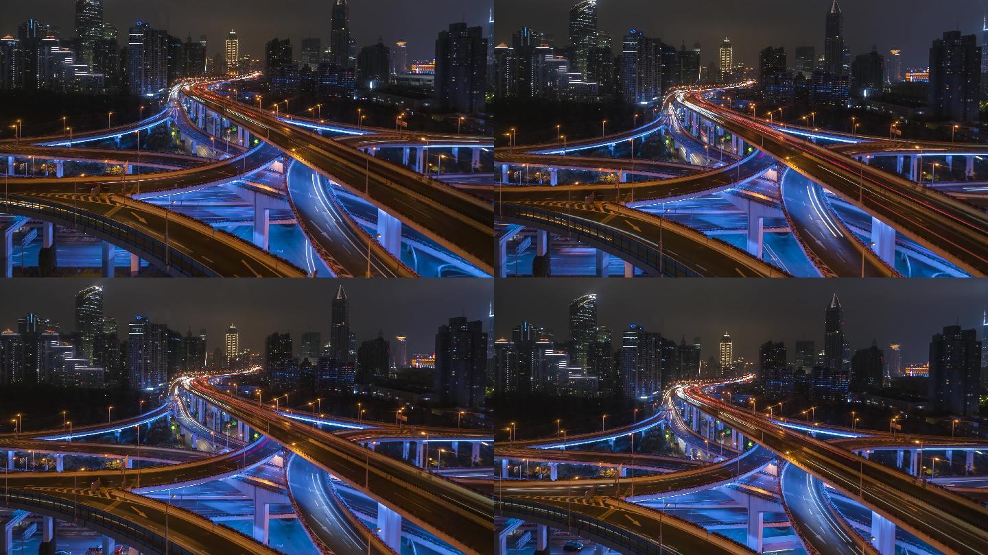 上海延安高架桥夜景