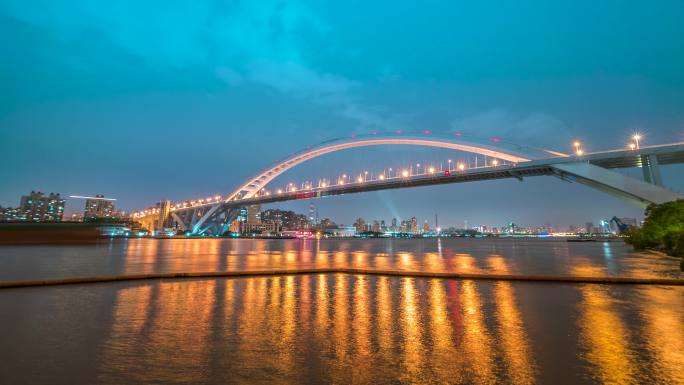 上海_卢浦大桥_夜景
