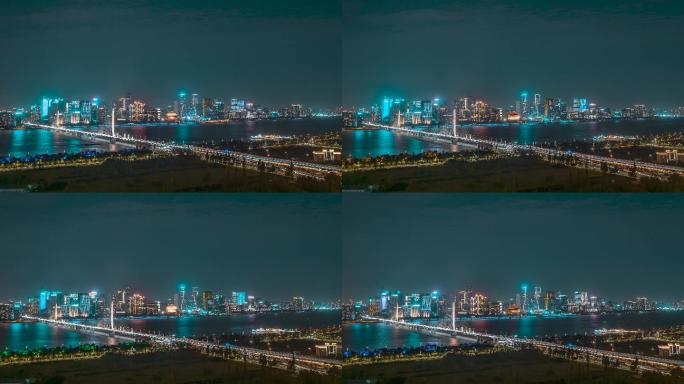 杭州_杭州CBD_钱江三桥夜景