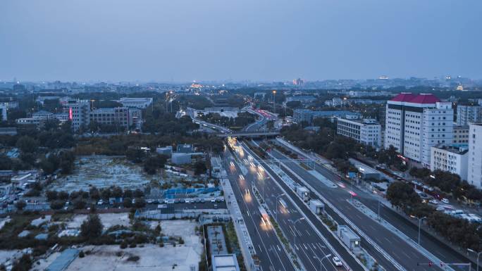 京津城轨铁路日转夜延时