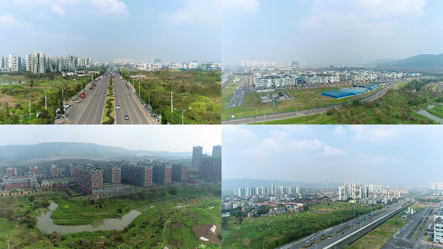 航拍重庆科学城金凤电子信息产业园片区