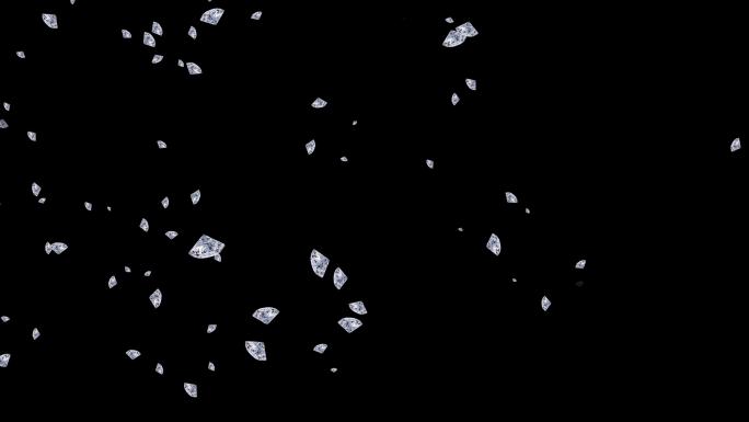 4K钻石粒子飘落视频-循环1