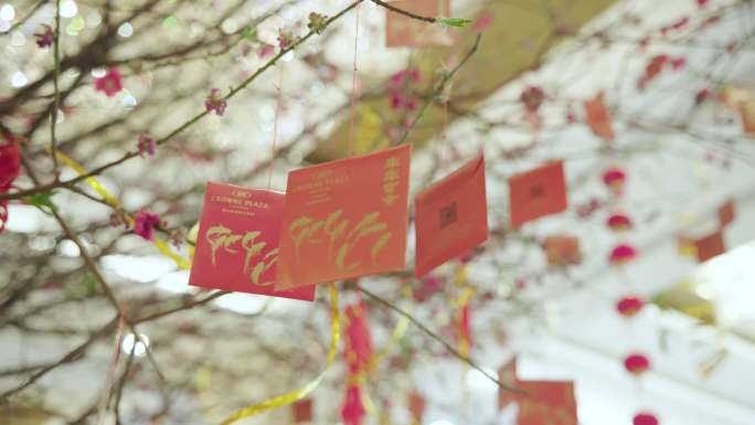 新年节日桃花装饰