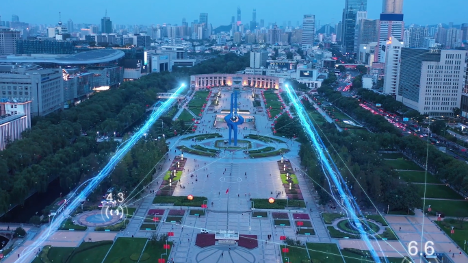 济南 AE模板 科技光线城市