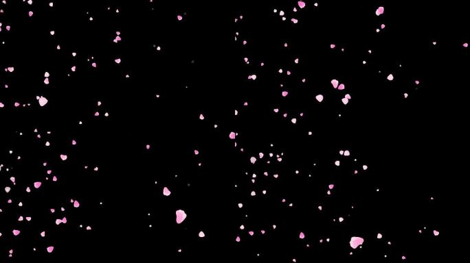 4K粉红花瓣粒子飘扬通道视频-循环1