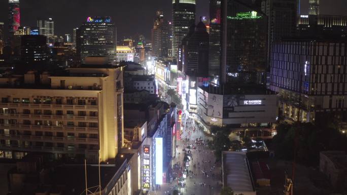 4K-Log-上海南京路步行街商圈全景