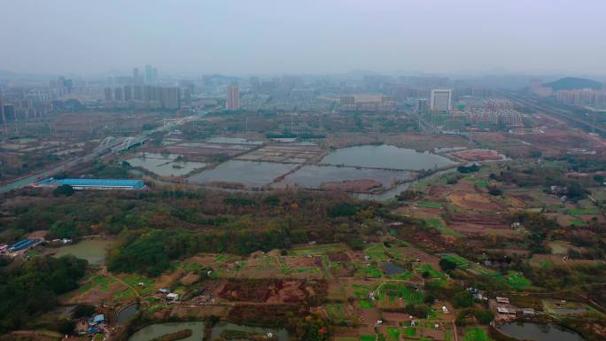 马鞍山阳湖塘城市大景航拍视频素材