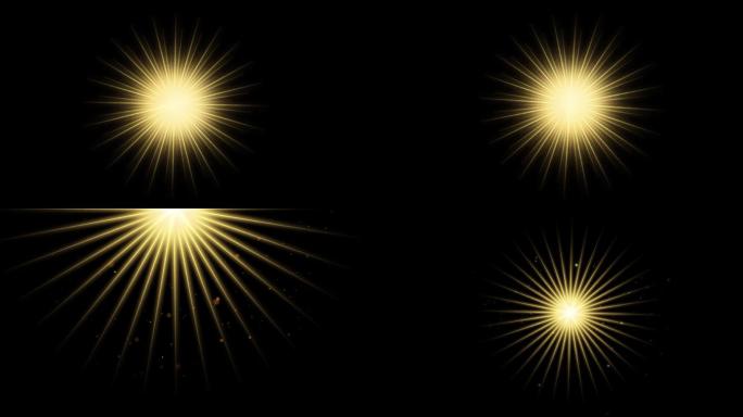 4K大太阳光芒无限循环合集