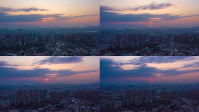 惠州市仲恺日落-航拍延时