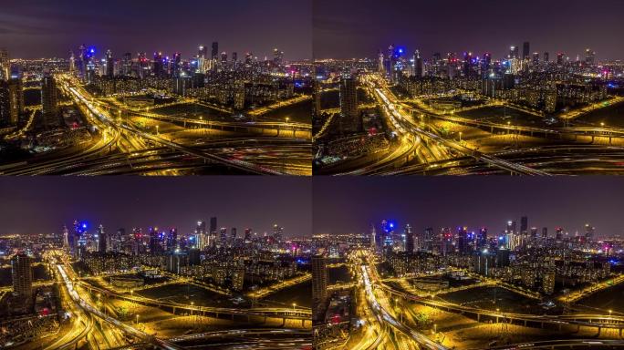 南京河西金融城夜景延时